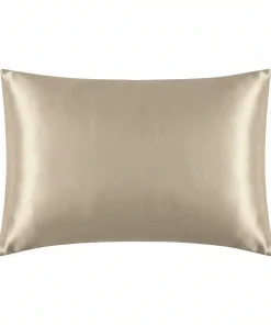 Mulberry Silk Pillowcase with Hidden Zipper Standard Size Beige