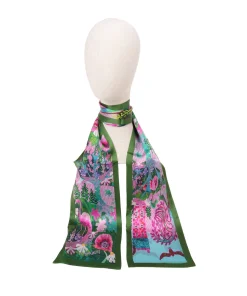 Alternative view of 100% Mulberry Silk Scarf Versatile Double-sided Long Scarf Flamingo Road