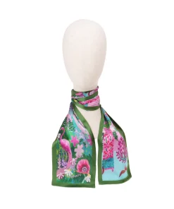 100% Mulberry Silk Scarf Versatile Double-sided Long Scarf Flamingo Road - Image 4