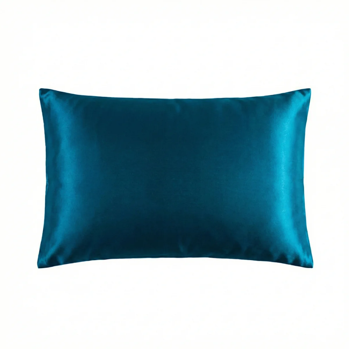 Mulberry Silk Pillowcase with Hidden Zipper Standard Size Peacock Blue