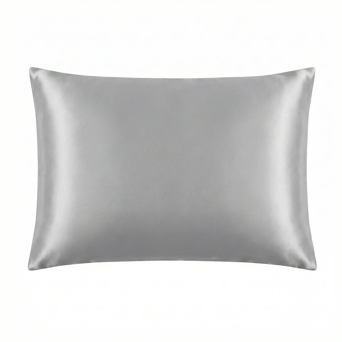 Mulberry Silk Pillowcase with Hidden Zipper Standard Size Silver