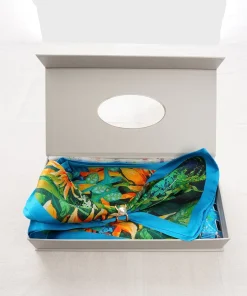 100% Mulberry Silk Scarf Versatile Double-sided Long Scarf Irish Painting of Sunflowers - Image 3