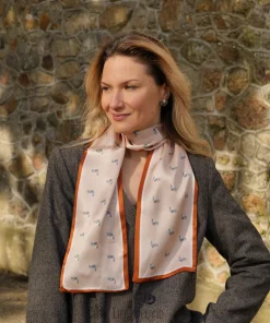 100% Mulberry Silk Scarf Versatile Double-sided Long Scarf Horse Head Design