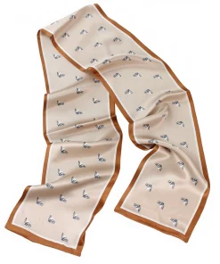 100% Mulberry Silk Scarf Versatile Double-sided Long Scarf Horse Head Design - Image 4