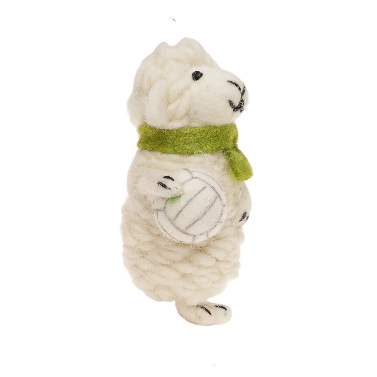 Handmade Wool Felt Ornament Sean The Player Sheep - Image 2