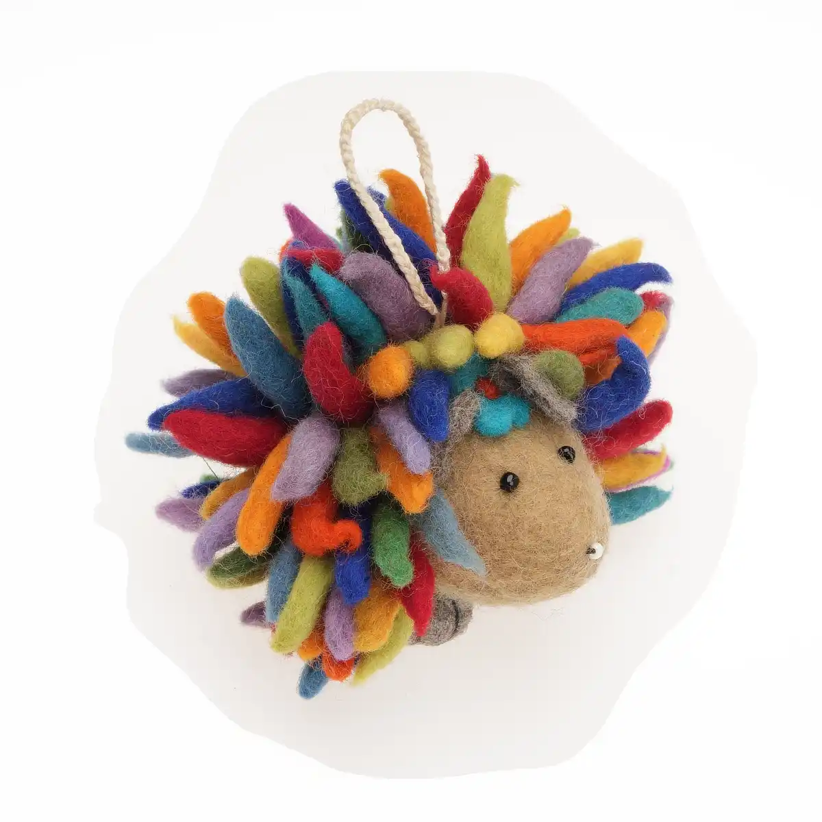 Handmade Wool Felt Large Standing Hedgehog