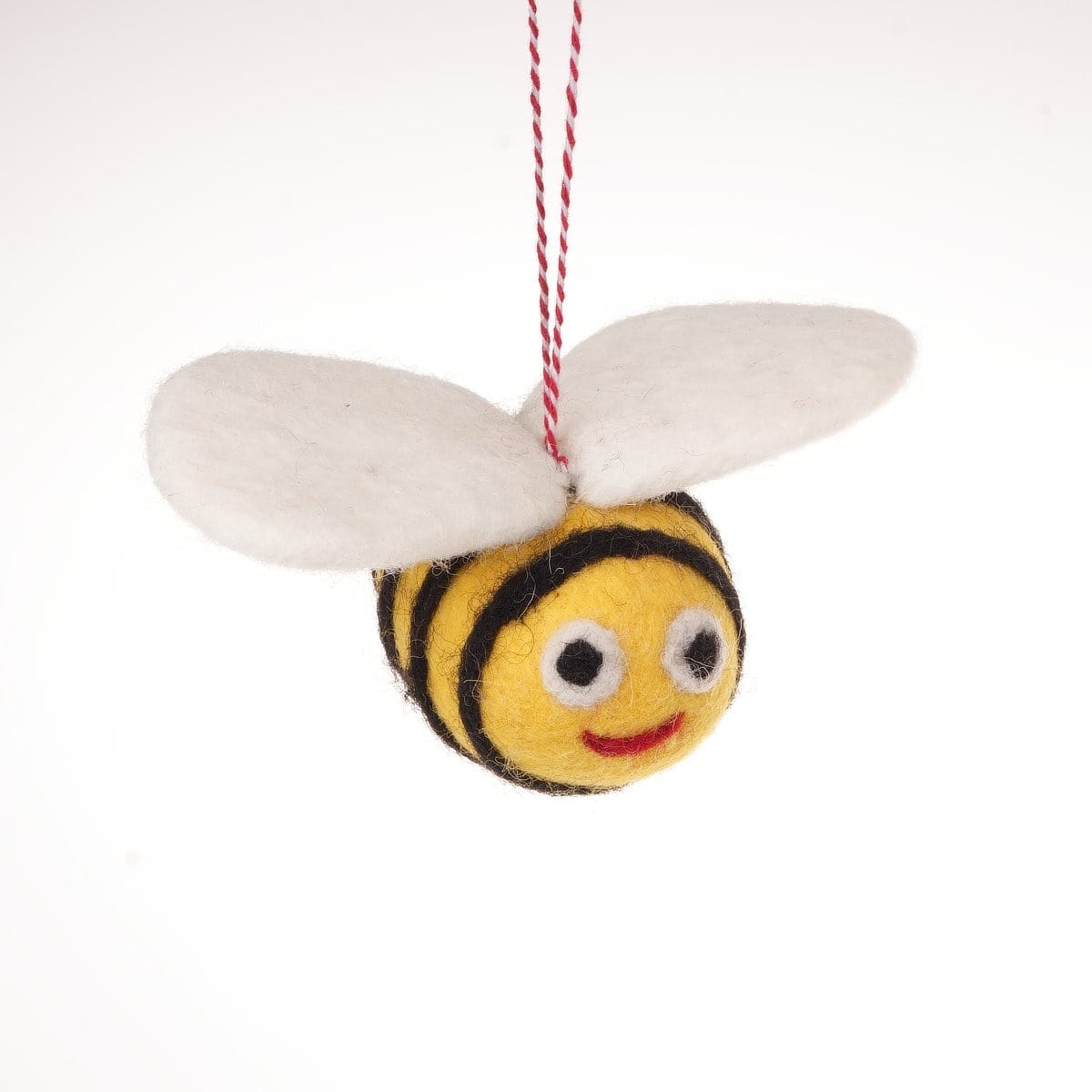 Handmade Wool Felt Bumblebee Ornament - Image 2