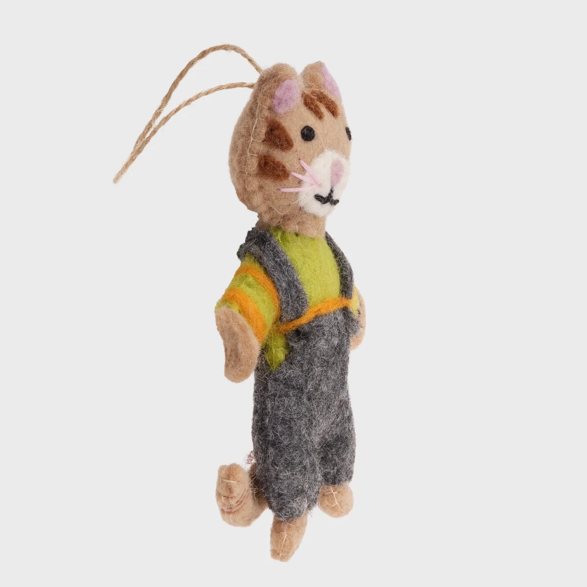 Handmade Wool Felt Cat Hanging Ornament - Image 2