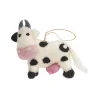 Handmade Wool Felt Cow Hanging Ornament