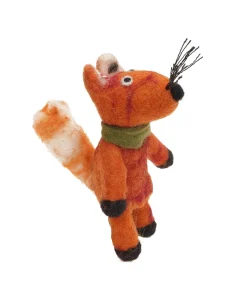 Handmade Wool Felt Red Fox Hanging Ornament