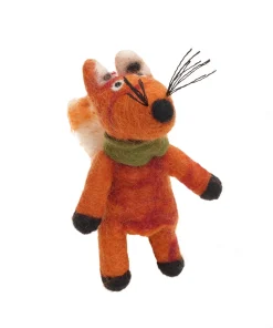 Alternative view of Handmade Wool Felt Red Fox Hanging Ornament