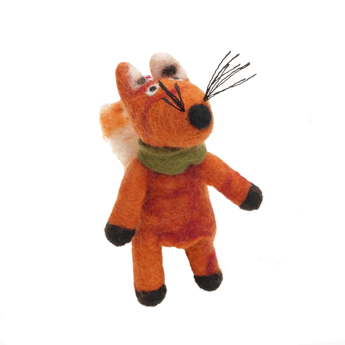 Handmade Wool Felt Red Fox Hanging Ornament - Image 2