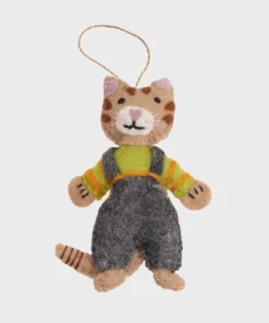 Handmade Wool Felt Cat Hanging Ornament