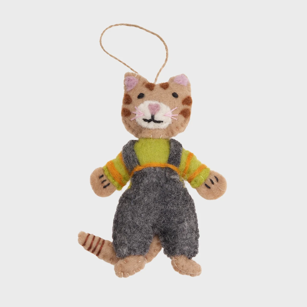 Handmade Wool Felt Cat Hanging Ornament