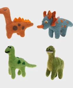 Handmade Wool Felt Dinosaurs Ornaments Assorted