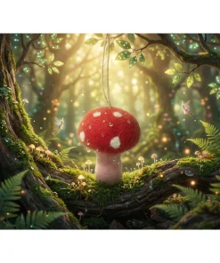 Handmade Wool Felt Red Mushroom Decoration Ornament