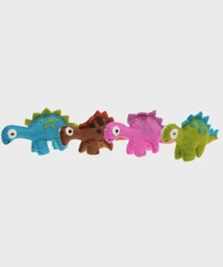 Handmade Wool Felt Stegosauria Dinosaurs Ornaments Assorted