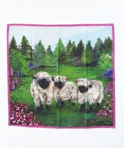 100% Mulberry Silk Valais Black Nose Sheep By Laura Flynn