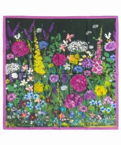 100% Mulberry Silk Scarf When The Flowers Come Calling By Laura Flynn