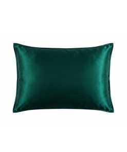 Mulberry Silk Pillowcase with Hidden Zipper Standard Size Emerard Green